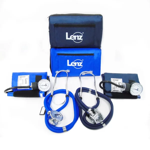 Kit De Tensiómetro + Fonendoscopio Rappaport Lenz Azules