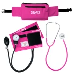 Kit Tensiometro Doble Campana Fonendoscopio + Canguro GMD Rosado Neon